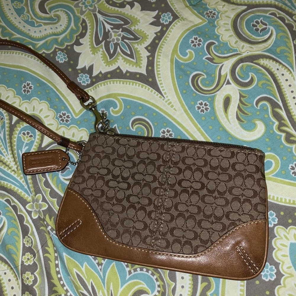 Y2K Brown Coach wristlet